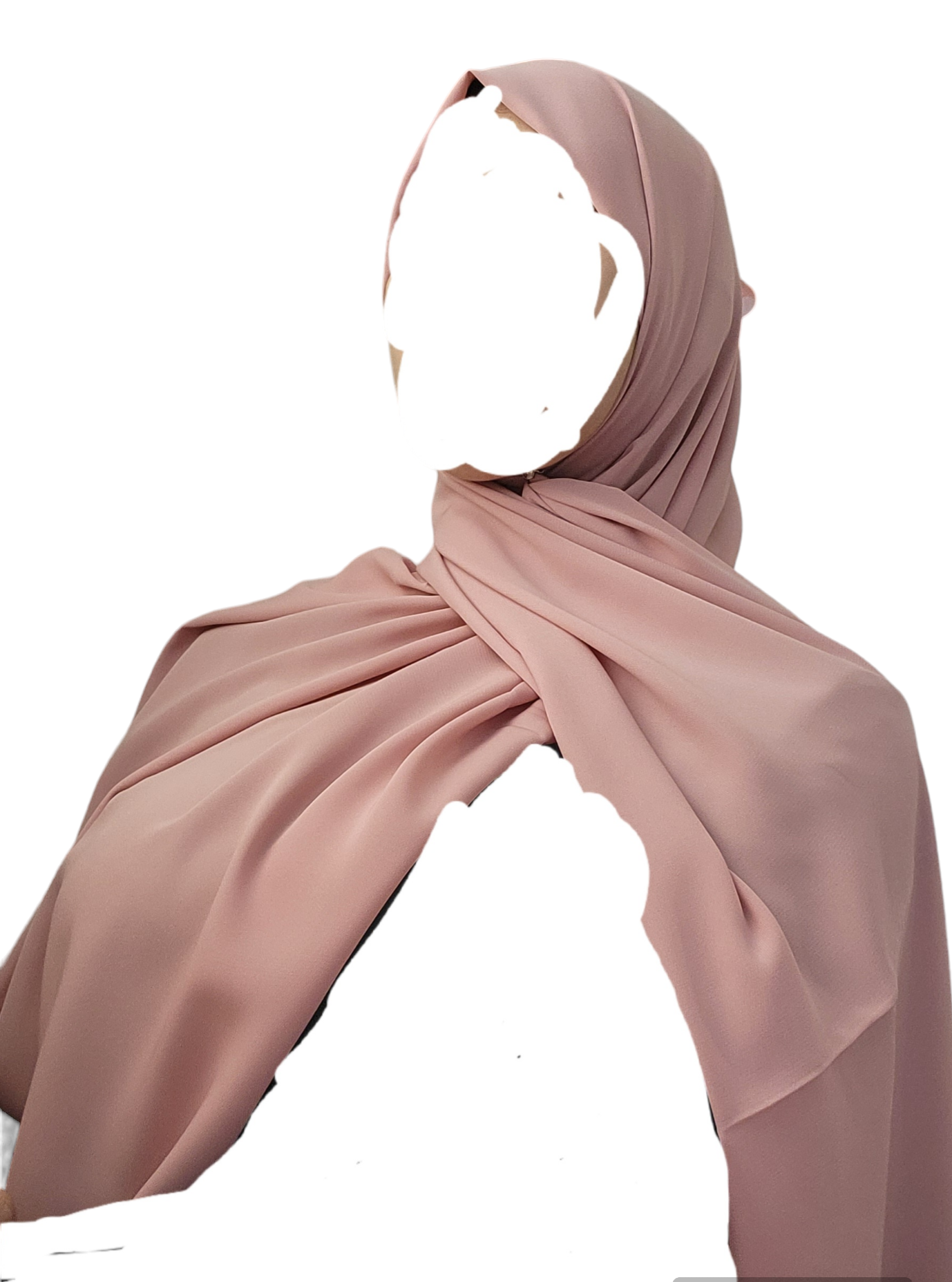 Chàle crépe rose poudré