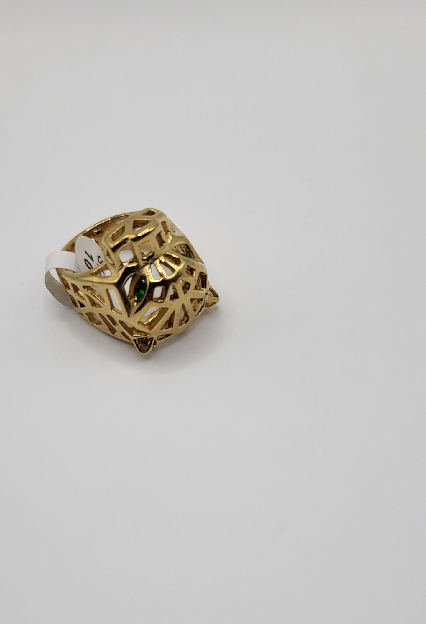 bague Jaguar yeux vert