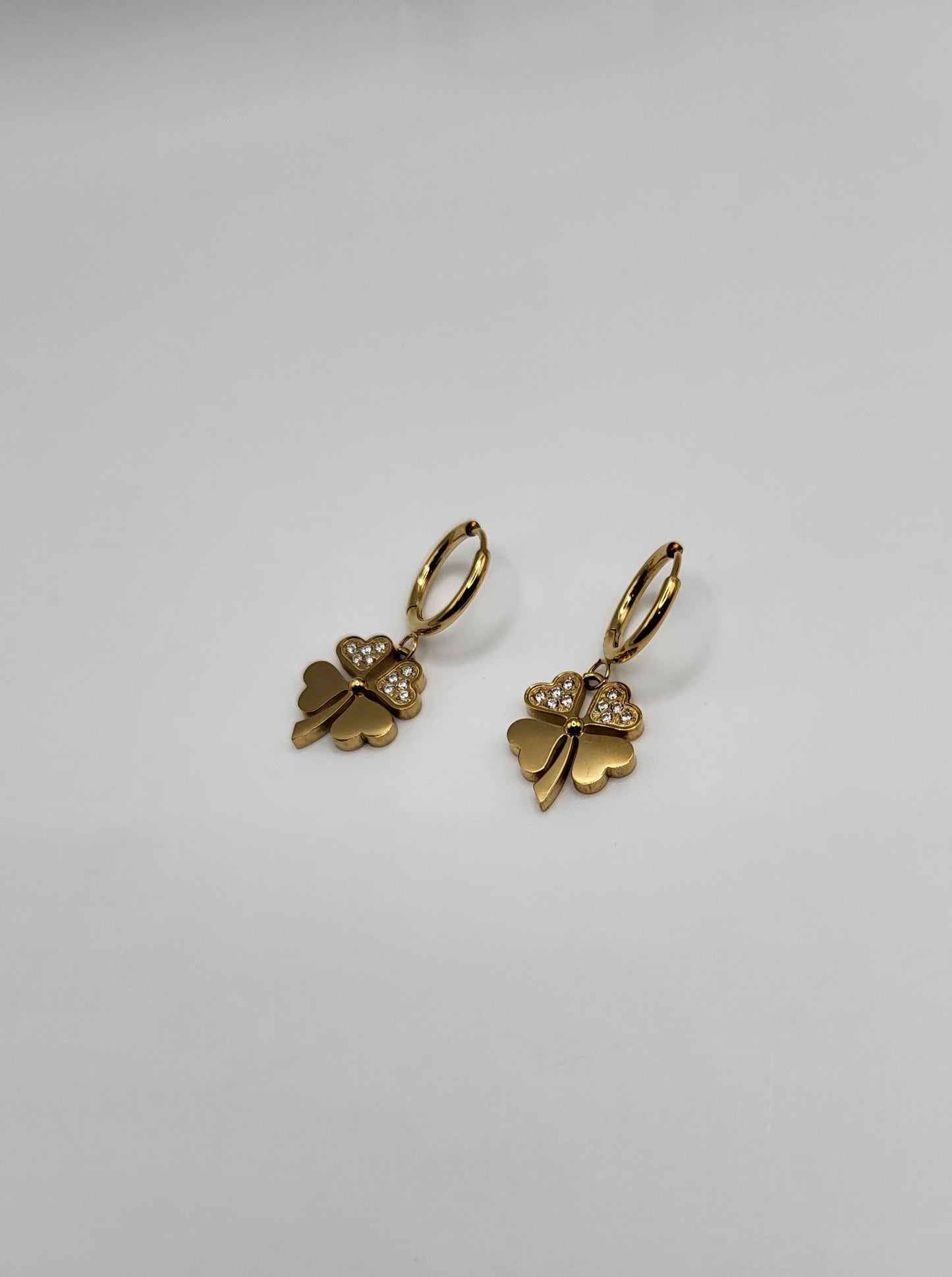 Boucles d'oreilles en trèfles a quatre feuilles