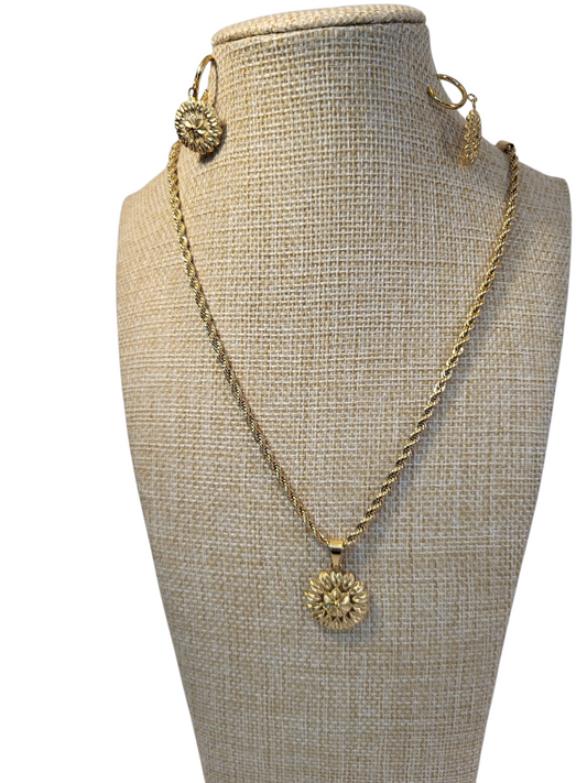 Parure fleur moderne