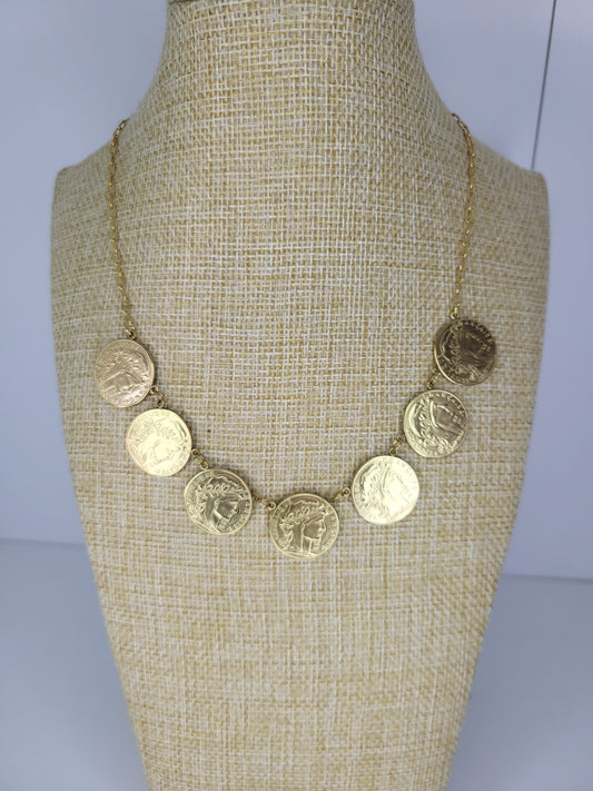 Collier avec vrai louis toop garanti 10 ans